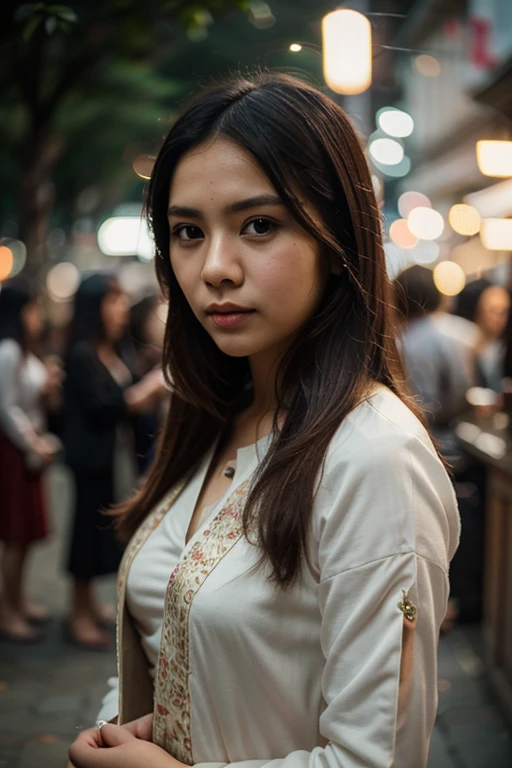wide shot. visible from head to toe. a short, dark brown-skinned, slender, beautiful morena native-looking Filipina woman age 26 with a wide nose and long black hair with petite body size and dark brown skin is wearing a short skirt, shopping at an open fruit market at night in the philippines at night.  she is happy and playful. it is year 2023.  candid moment. absurdres, sterling silver highlights, IMAX quality, high detail. bokeh depth of field. cinematic film still, national geographic details, sports illustrated style.  even professional color grading, soft shadows, no contrast, clean sharp focus, film photography.  meticulous attention to texture and detail. anatomically correct, super detail, high quality, high details, 16k.
