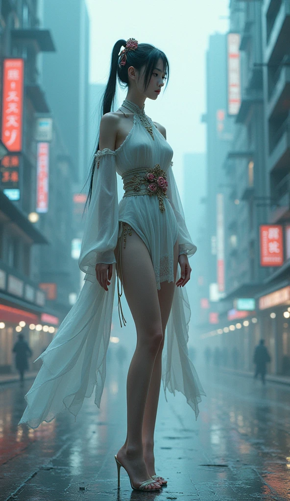 (practical, Photorealistic:1.37), (masterpiece, Highest quality:1.2), (Ultra-high resolution:1.2), (Original photo:1.2), (Clear focus:1.3), (Face Focus:1.2), (Highly detailed CG Unity 8k wallpaper:1.2), (Beautiful Skin: 1.2), (Pale skin:1.3), (Super sharp focus: 1.5), (Super sharp focus:1.5), (Beautiful and clean face:1.3), (非常にDetailed Background, Detailed Background:1.3), Bokeh, Depth of written boundary, rest, Image of a Very Cute and Beautiful Japanese Woman, (bride), business suit, (22 years old:1.1), smileの少女の肖像画, Full body image, from the front, Symmetrical Configuration, (Studio Lighting:1.3), (Cinema Lighting:1.3), (Rear window lighting is backlit:1.3), (surface light:1.3), Light Enveloping Her Entire Body, Looking straight at you, Persistence, Sexy model posing, rest, (Chestnut Half-Hair:1.2), Dark brown eyes, Beautiful Eyes, Princess Eyes, Mahogany Hair, A single hair, bangs, slim, Abdominal muscles, (Huge breasts;1.35), (Willow West:1.15), (Details of a beautiful girl:1.4), (Pure White Elegant and Gorgeous Lace Silk Wedding Dress:1.3), (BaliOcean view背景:1.2), (smile, happiness:1.3), ((Perfect female body)), (Upper body image:1.3), Encircling the head, Perfect Dramatic, Volumetric lighting, Professional majestic oil painting, Glowing Skin, CT Anatomy, Perfect Proportions, 8.Five Really Small, Face Focus, Ultra practical Photo, Extremely clear images, Ultra-high definition images, Bali, Ocean view, Beach, External, ((walking Beach:1.2)),
