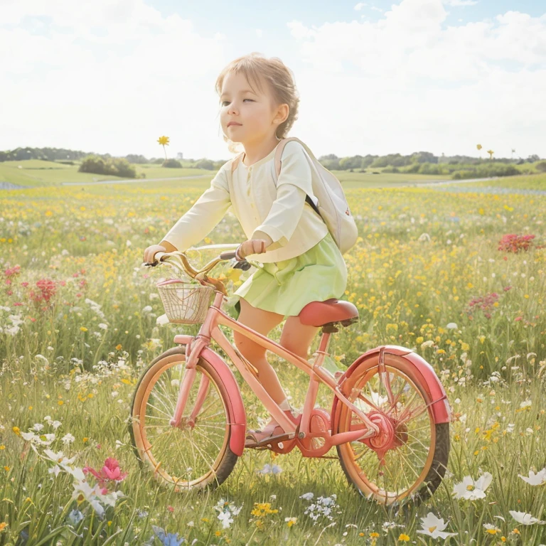 Bike riding a girl