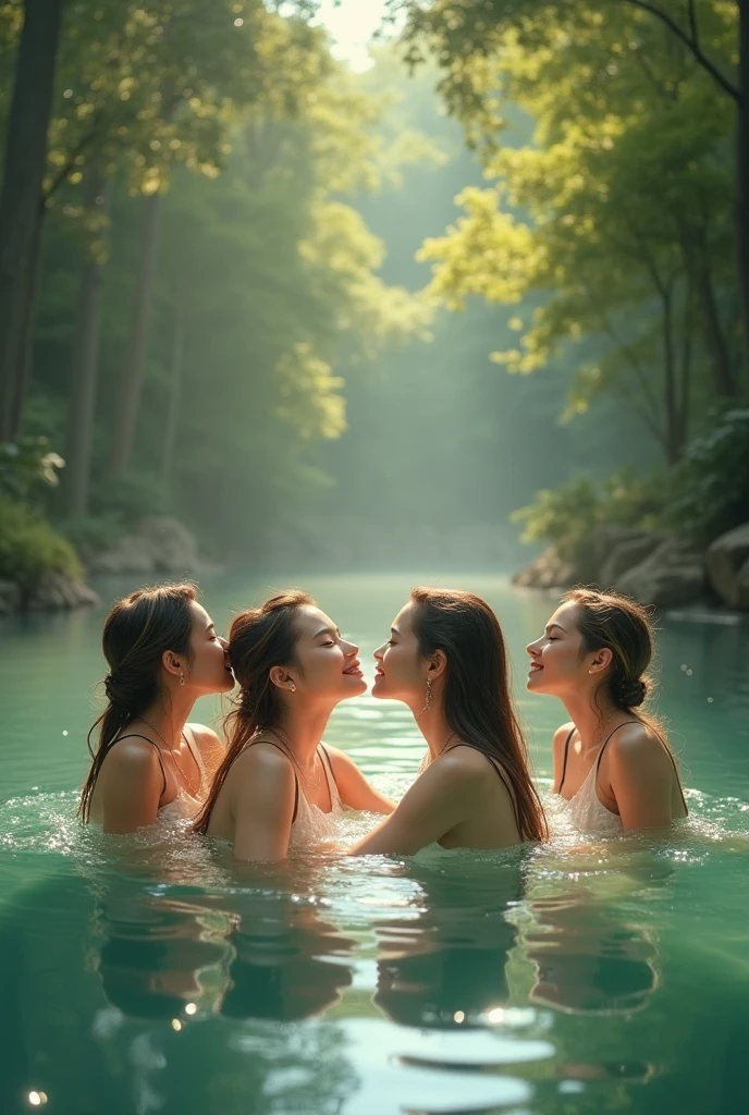 4 Indonesian women sleeping naked in the park