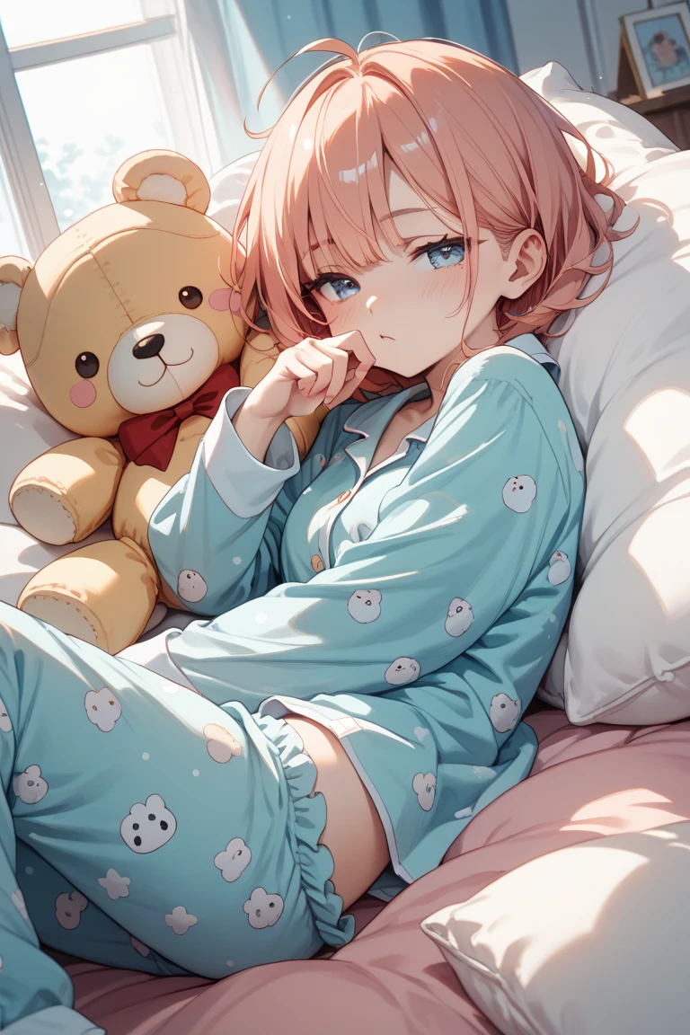 (8K, RAW photo, 最high quality, masterpiece:1.2), High-definition RAW color photo, Professional photo shoot, cinematic light, alone, ((1 baby girl, young girl, sleeping in a crib)), (detailed expression), full body shot, (((Bear costume, Costume pajamas)))beautiful skin, shiny skin, perfect fingers, five fingers, anatomically correct, background bokeh, high quality, surreal, bright colors, ((very detailed, photo shoot)),
