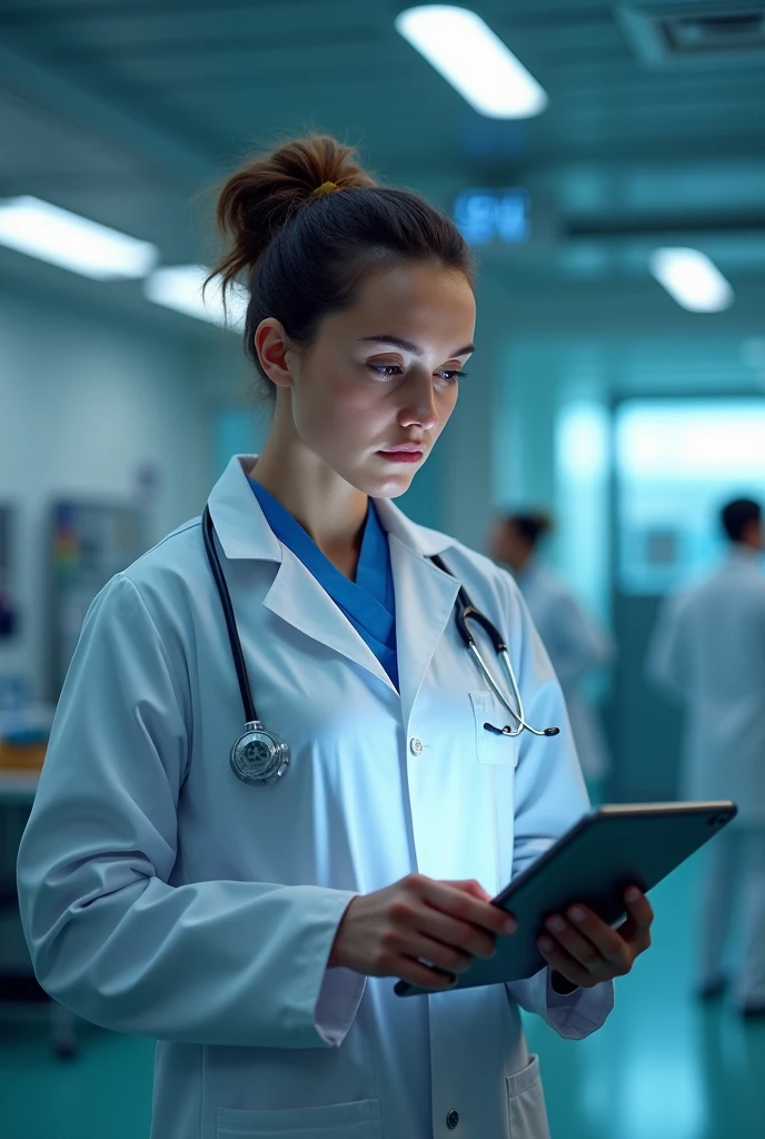 Indian working female doctor in night