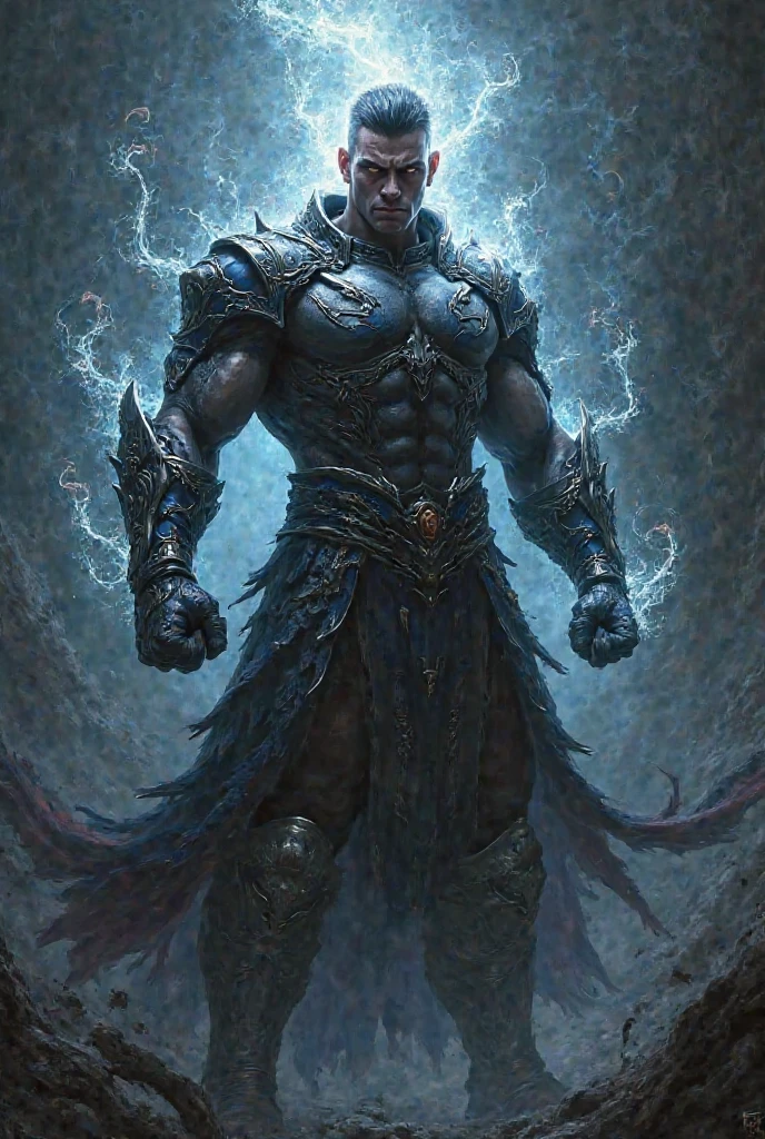 A handsome 30-year-old muscular male asian,(shad0wmancer),(ink:1.1),((swirling black ink)),medieval fantasy background,dynamic pose,(fat body),acial hair,navel,leg hair,hairy pecs,(puffy nipples),(best quality),(detailed background),depth of field,intricate details,detailed face,realistic eyes,holding staff,wearing knight armor,
volumetric lighting,soft warm lighting,fantasy art,cinema 4d,realistic,cinematic,statuesque male,masterpiece,best quality,depth of field,dynamic tilted angle,tilt-shift,bokeh,nvdia ray tracing,cryengine,particles floating,<lora:Concept - Electromancer_v1.1:0.7>, thunder-staff,thunder-hand,thunder-aura,thunder-weapon,electricity,lightning,dynamic pose,fighting stance,casting spell,