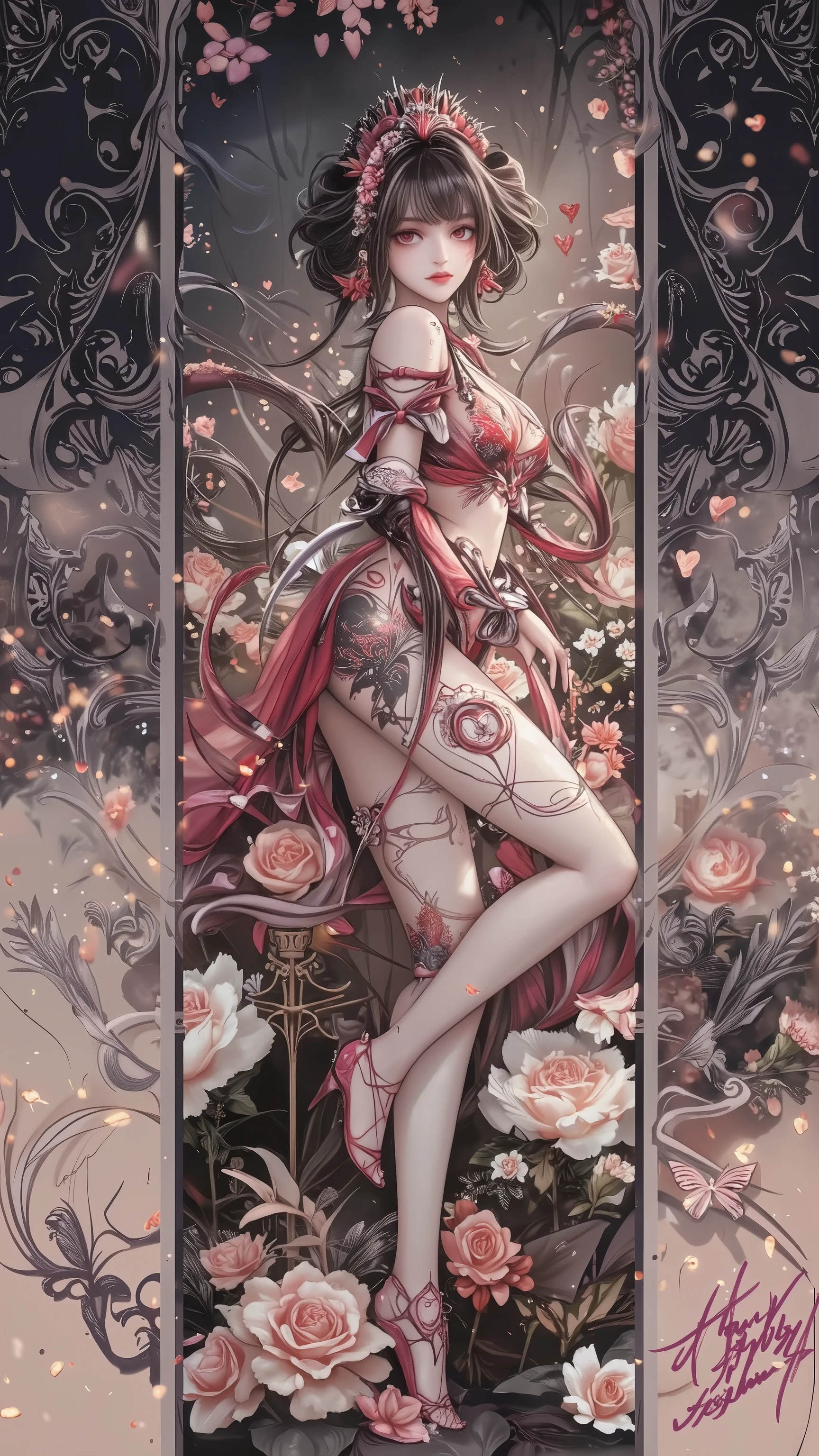 ((Highest quality)),( super high resolution ),(VERY WELL DETAILED),(Detailed Explanation),(( best CG )),(masterpiece),super detailed art,amazing painting art,(Art with Delicate Details:1.5),