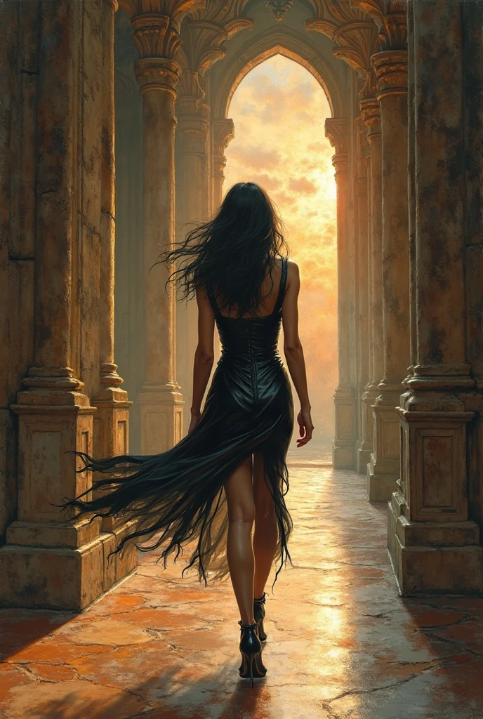 Tall girl, The body is beautiful with curves,Long black hair,Wear a bikini,No leggings, Back lens,Shy, Beautiful realistic style girl, clean detailed faces, with no underpants,No bottoms, Glowing shadow, beautiful gradation, Depth of field, Clean image, High quality, High detail, High definition, Luminous Studio graphics engine,Big chest, Slim waist, nice hip,