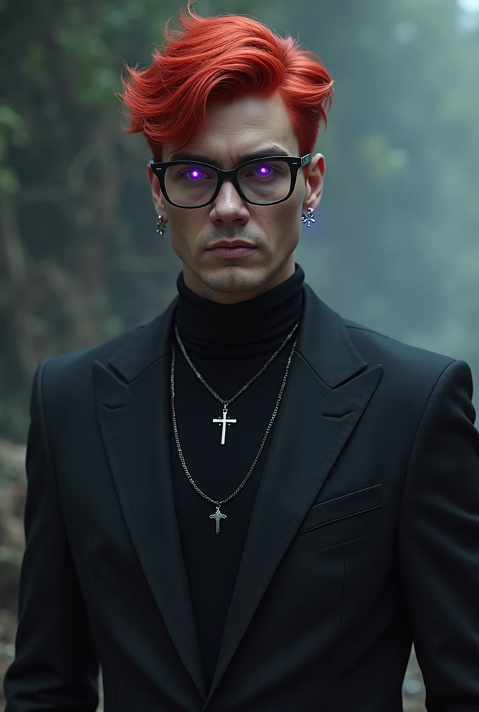 teenage demon boy with disheveled hair wearing glasses, [red |white] hair, [orange | purple] eyes, terrible black suit, ((holding the skull of [human|creature])), in hell, molten lava, rocks, skulls of [creatures |people], (illustration:1.1), (perfect details:1.1), landscape, background, abstraction, harsh lighting, edge illumination, (8k) (best quality: 1.4), (masterpiece: 1.3), over-detailed