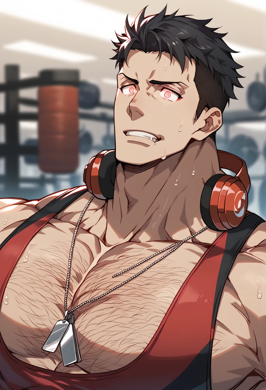 a shirtless tired smile 19-year old handsome caucasian male in faded haircut, mma gloves, white fighting shorts, cute, handsome face, six-pack abs, beautiful body, well-defined body, sweating profusely, dripping sweat, drenched with sweat, panting, exhausted, sitting on the bus