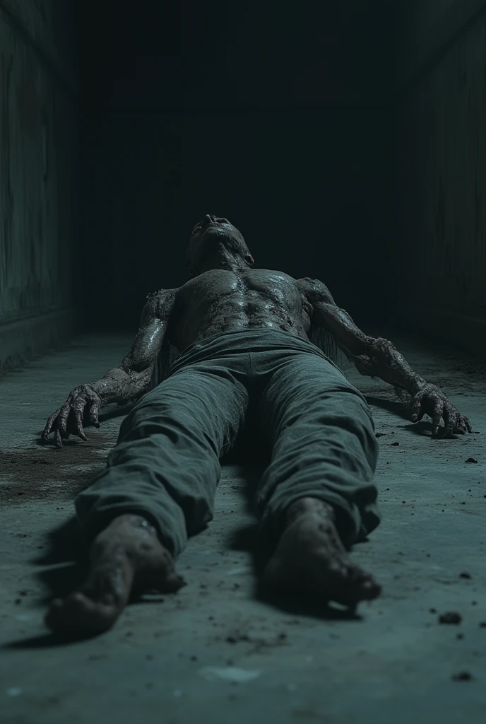 Here is a realistic description:
One is lying on a stone table, your facial expression reveals fear and discomfort. His arms and legs are tied tightly with thick ropes, that cling to the corners of the table. His body is motionless, with visibly accelerated breathing, and his hands are clenched into fists. The cold surface of the stone table contrasts with the warmth of your skin, and small tremors run through your body. ao redor, the environment seems gloomy, lit only by a dim light that casts long, unsettling shadows on the walls.