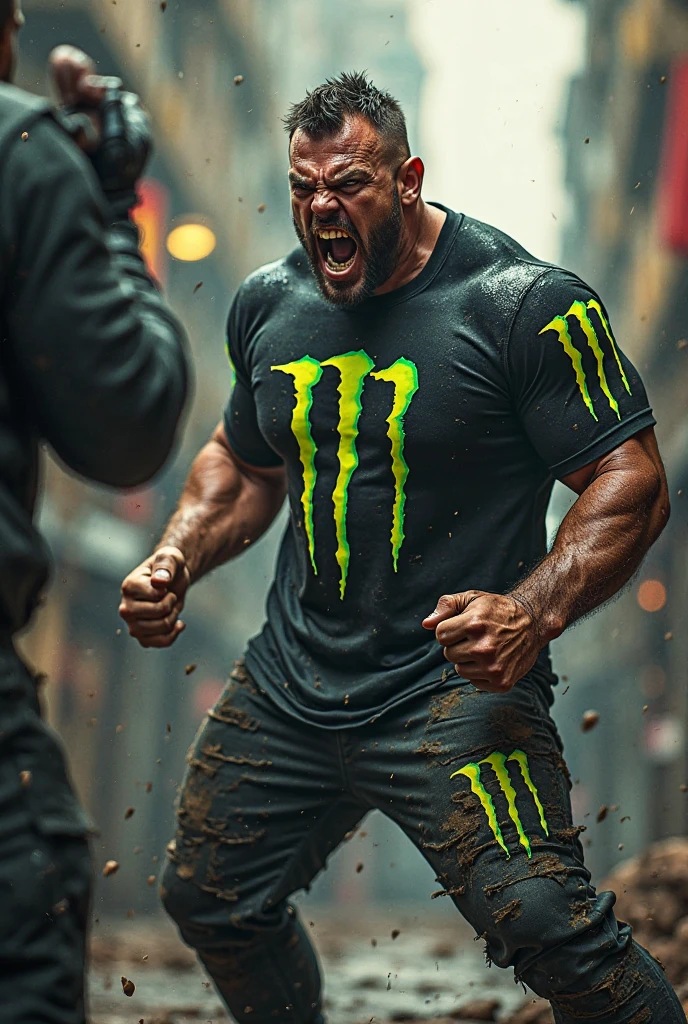 An advertisement for a drink called monster energy