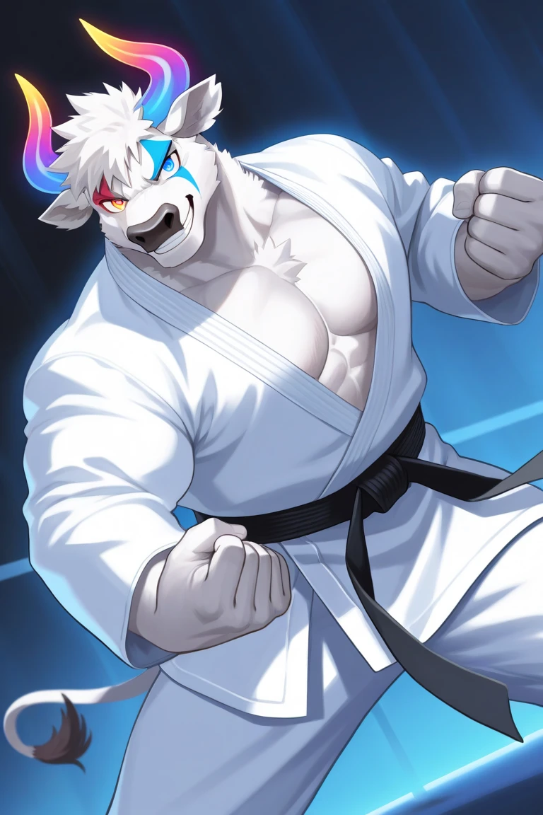 "Volly bear,japanese traditional clothes,white fundoshi,((open) kimono)