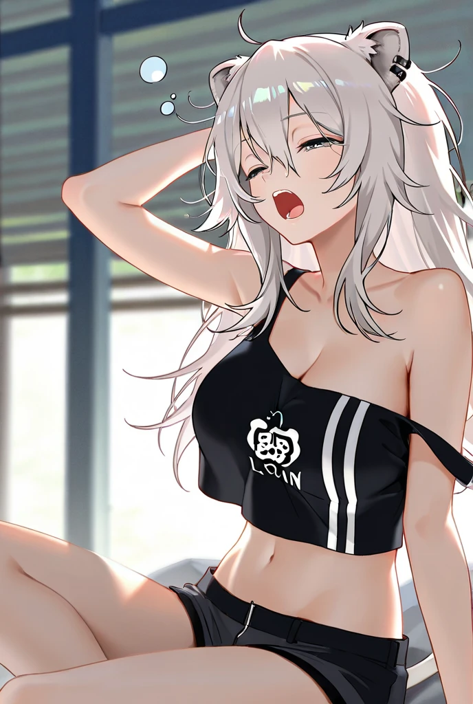 Emilia re:zero, purple eyes, Emilia, crown braid, x hair ornament, flower hair ornament, white hair, long hair, medium breasts, anime girl in a black swimsuit holding a soda and a cell phone, from girls frontline, fine details. girls frontline, seductive anime girl, girls frontline style, anime girl drinks energy drink, with a drink, girls frontline cg, girls frontline, anime girl wearing a black dress, persona 5 art style wlop, kantai collection style, with a straw