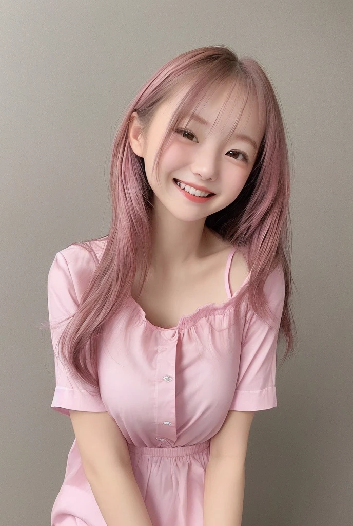 (Masterpiece, BestQuality:1.3), (realistic8K UHD:1.2), (hyperrealistic:1.3), (Photorealistic:1.5), (hyper realistic:1.4), (intricate details), (Amazing), sharp focus, light on face, realistic lighting, dramatic angle, (full body:1.2), 1girl, beautiful detailed girl, japanese girl, (nogizaka girl:1.2), extremely detailed eyes and face, (hyper realistic detail shiny skin:1.2), realistic body, (flat breasts:1.2), Straddling a chair, looking at viewer, (dynamic Prompts:1.2), (classroom:1.5), long hair, silky hair, (blunt bangs:1.2), (Light pink hair:1.8), (tight gym t-suit:1.2), (black bloomers:1.5), (smile:1.8)