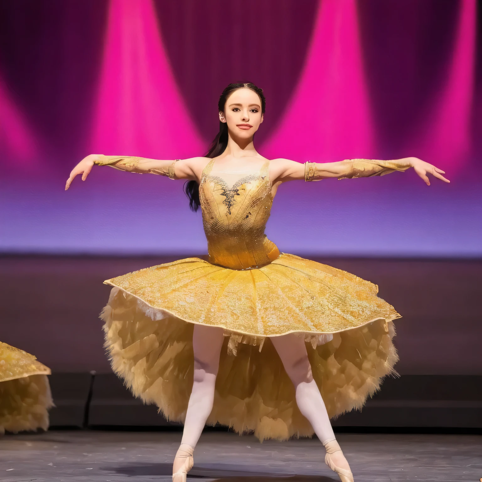 Date: 2015
Country: Brunei
Description: A talented tween, wearing traditional attire in soft pastel tones, rehearses a graceful dance routine that embodies the cultural heritage of Brunei.