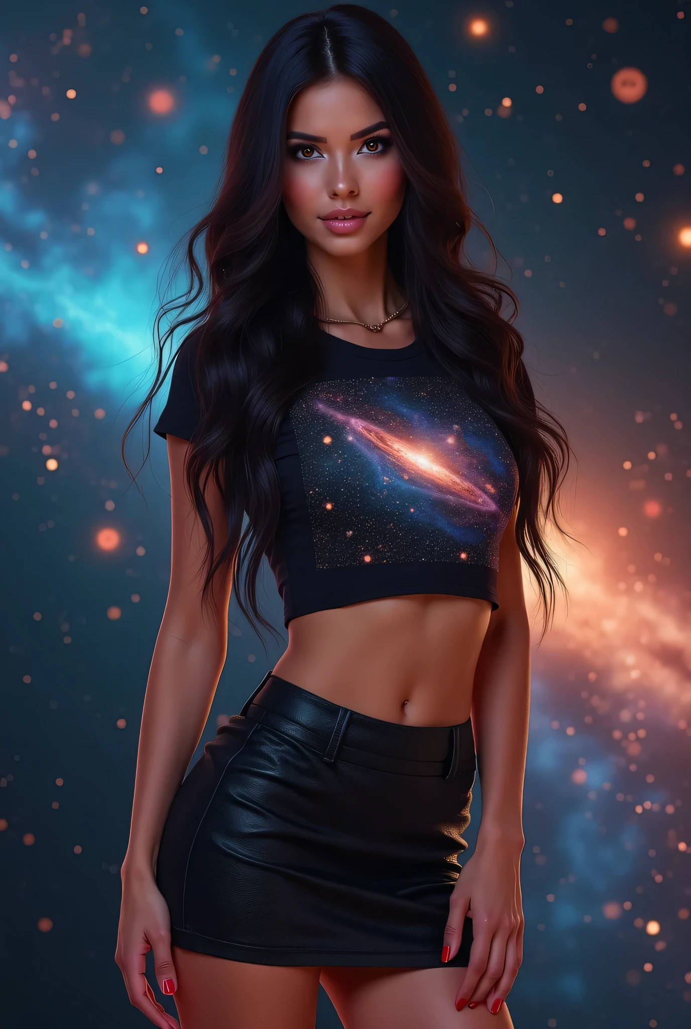 <lora:sleeve_tattoo_v2:0.7> fullsleevetattoo, stattoo
Masterpiece, best quality, (highly detailed raw photo:1. 2), 8k render in octane, volumetric lighting, volumetric shadows <lora:more_details:0.7>
1girl, angelina jolie, ((t-shirt)), (pants)
((open space with planets in the background)) , ((fire around))