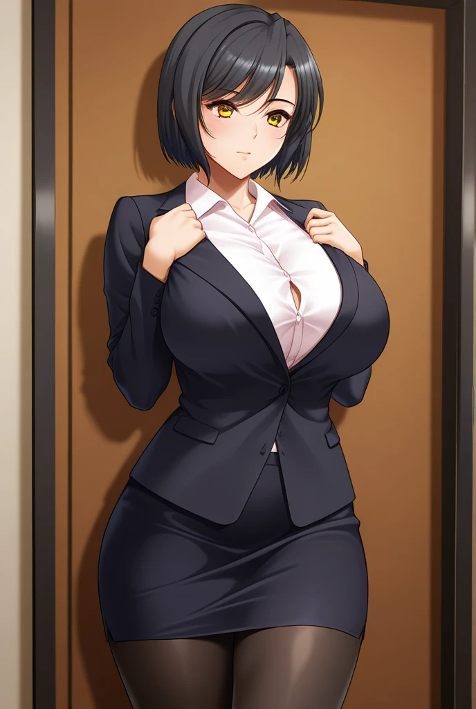 (evening:1.7), Japan, such, Vista of la ciudad, Antes of la ventana,
Standing at attention,(of_Forehead),
formal, blue jacket,falda of tubo,White shirt,shackles,
jewelry,earrings,collar,Secretary,
Brown hair, yellow eyes,hits,braid,
1 girl, 24 years,mature woman,beautiful Finger,beautiful long legs,beautiful body,beautiful Nose,beautiful character ofsign, Perfect eyes, perfect face,
looking at the viewer,Chica en el centro of la imagen,
NSFW,official art,Fondo of pantalla CG unity 8k extremadamente oftallado, perfect lighting,showy, bright_Forehead_face_Turning on,
(masterpiece:1.0),(better_quality:1.0), ultra high resolution,4k,ultra oftallado,
Photography, 8k, HdR, High resolution, absurdities:1.2, Kodak photo 400, grano of la película, blurred background, bokeh:1.2, Destello of lente, (Vibrant_Color:1.2)
(beautiful,granof_old:1.2), (beautiful_face:1.5),(narrow_waist),