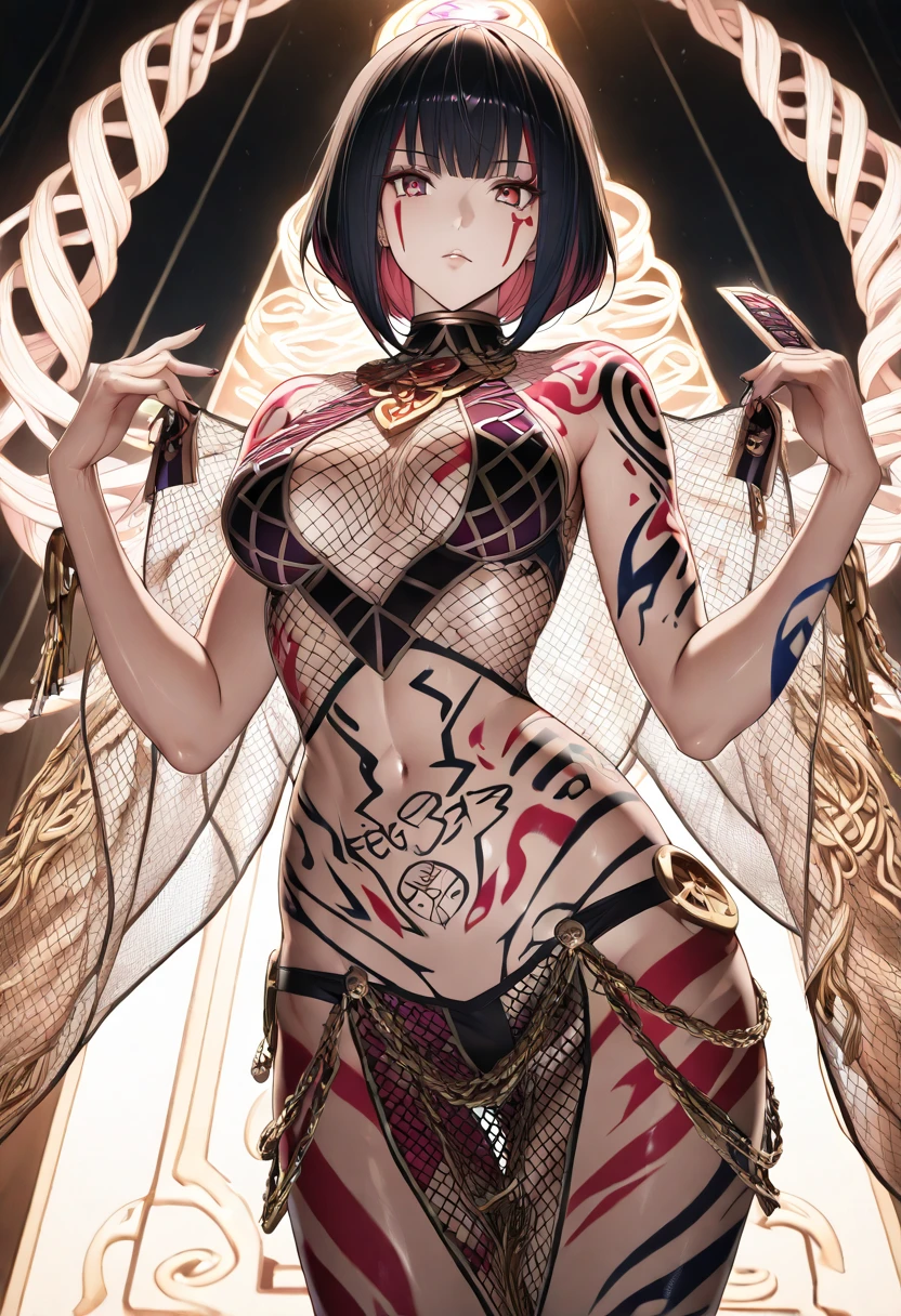 tarot card, official art, unity 8k wallpaper, ultra detailed, beautiful and aesthetic, beautiful, masterpiece, best quality, (zentangle, mandala, tangle, entangle), (ecstasy of flower:1.2) , dynamic angle, cowboyshot, the most beautiful form of chaos, elegant, a brutalist designed, vivid colours, romanticism, atmospheric