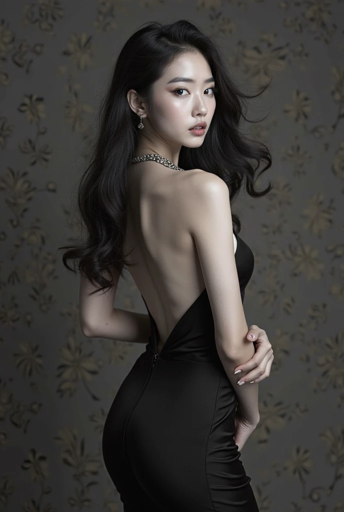 Black Suit dress woman cute