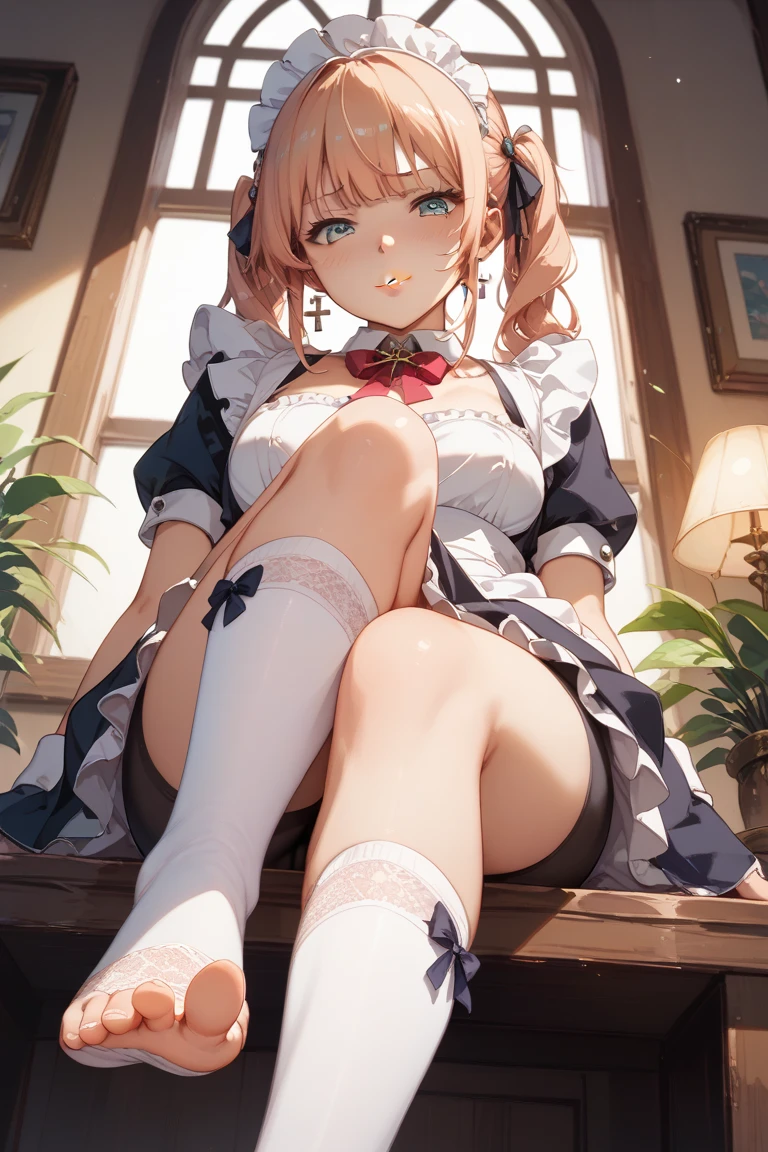 ((masterpiece)), (best quality), (detailed), (1 girl), <lora:Lora:0.8>, <lora:ayundaRisuHololive_v1:0.8>,ayunda risu, squirrel girl, squirrel tail, squirrel ears, white dress, white thighhighs, fur trim, low twintails, red bow, beret, pink cardigan, leaf hair ornament, acorn, choker, brown footwear, medium breasts,<lora:disgustFacial_v1:1>,intenseglare