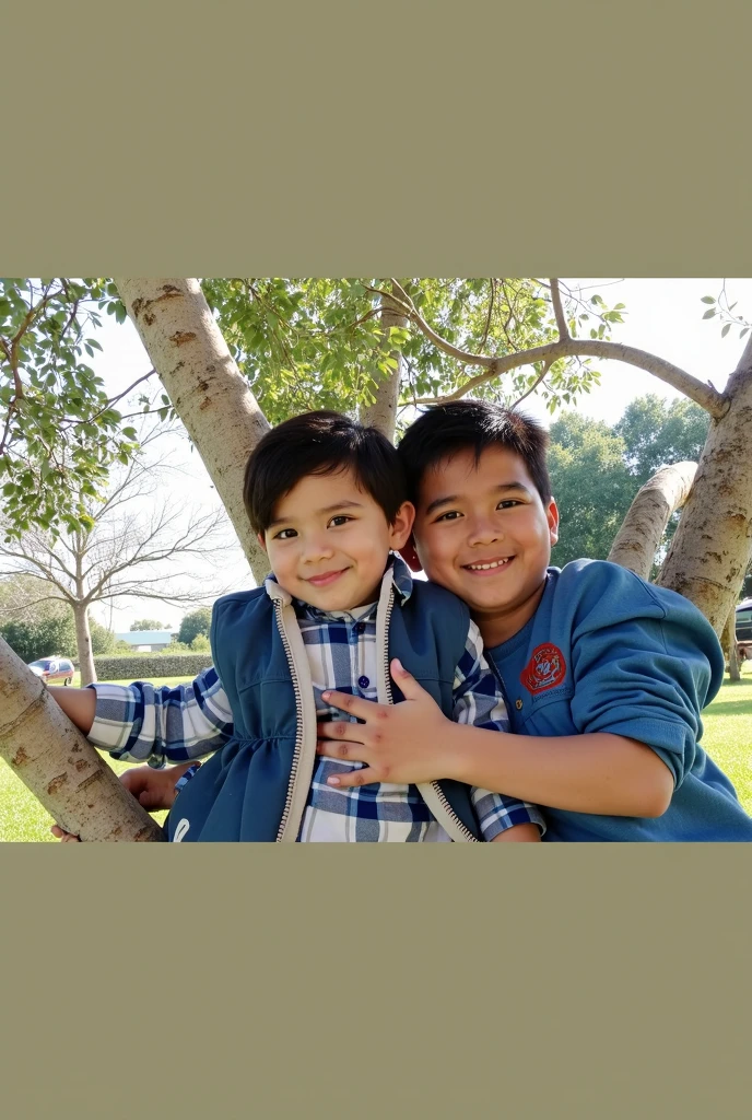 6-year-old boy, cabello oscuro, piel blanca, camisa blanca, chaleco verde, en el colegio