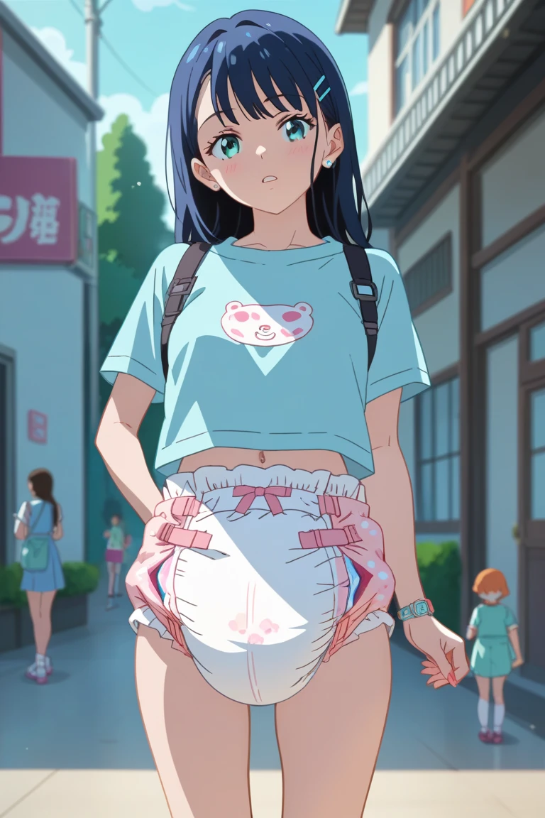 Idolmaster, full body, girl, alone, chubby, chubby belly, reluctant, shy, angry, hide belly
sweaty, embarrassed, changing clothes, changing room, about to take off clothes