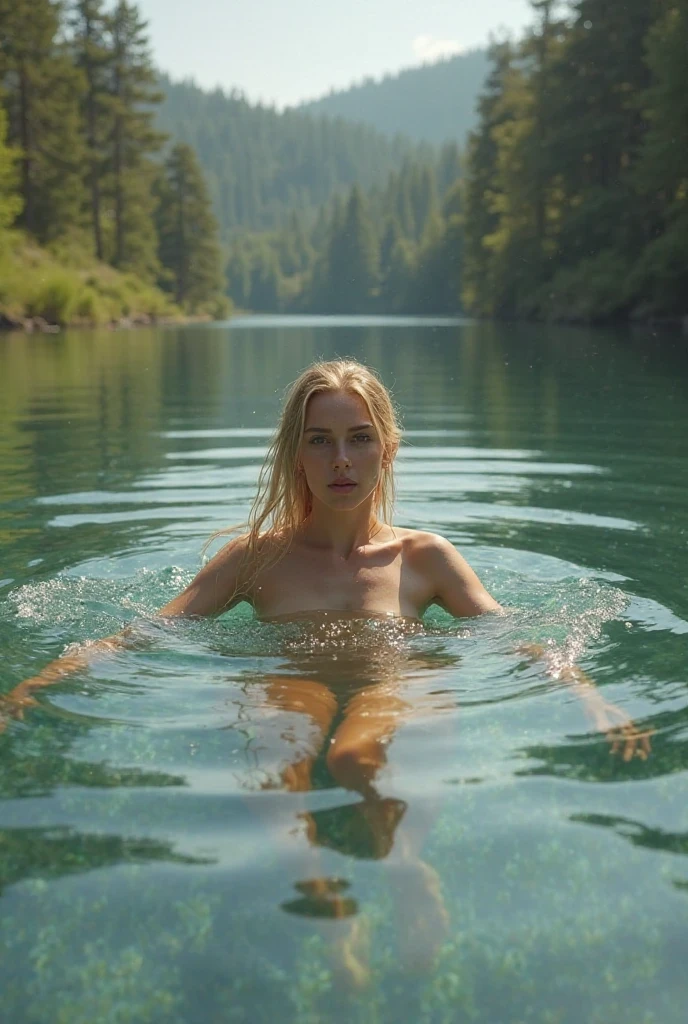 (Best quality, 8k, 32k, Masterpiece, UHD:1.2) water nymph welcomes you to her private hot spring, deep in the tundra, clothed, sfw, russia