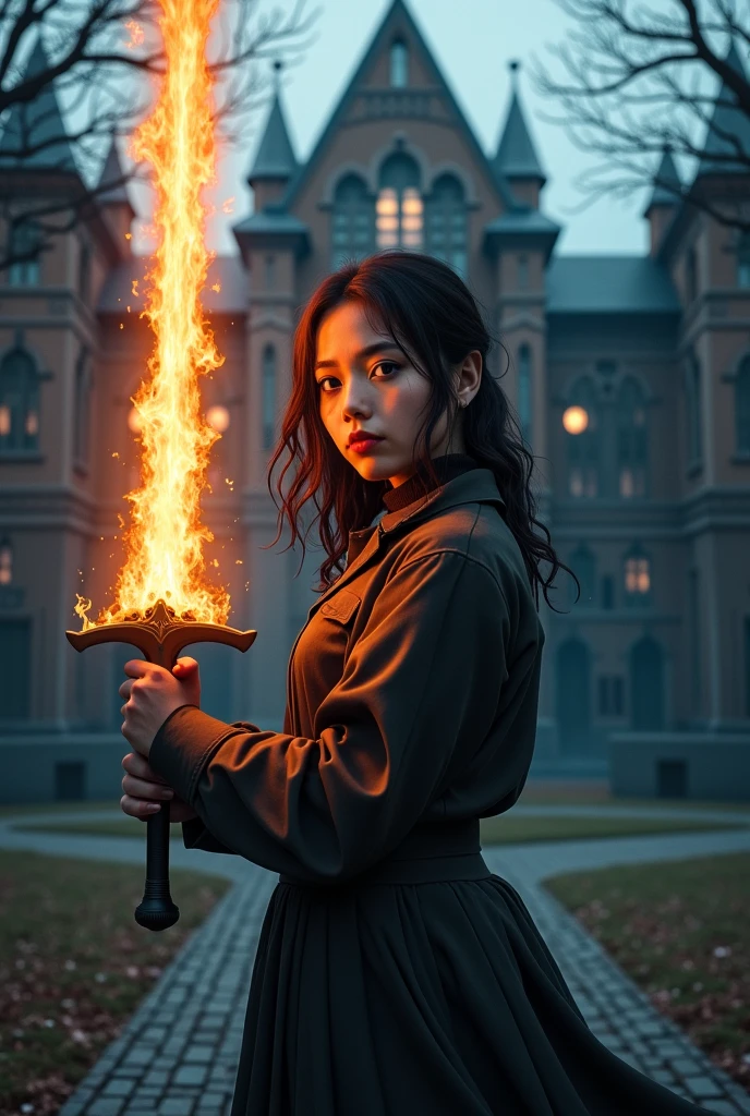 A high school student who uses spears and fire magic.