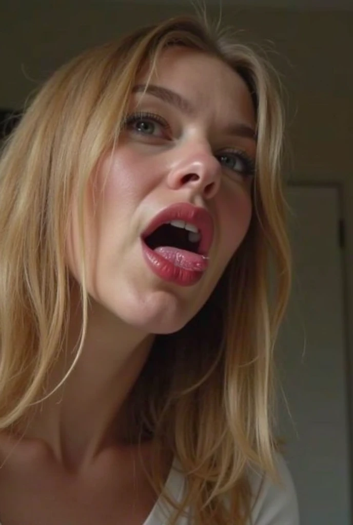 1 Caucasian mature woman、(((60 years old))),、(((Climaxを迎えた顔)))、 Climax, Realistic facial wrinkles, Long Hair, Very huge breasts, Very droopy,(((Open Mouth、Kissing the camera with tongue out))), Drunk Big breasts, saggy breasts, View the slender viewer, slender, Narrow waist, Brown Hair, Brown eyes, gem, business suit, Cleavage, , Realistic, Sexy look, Gorgeous hairstyle, Sitting on the bed,