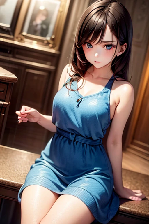 (small breasts:1.3), (perky chest:1.1), (pointed chest:1.0), (fashion magazine cover:1.3),(from below:1.0),(from side:0.9),masterpiece, 1girl, Amazing Cleavage:1.1, thin waist, big ass, Raised sexy, small breast: 1.3, posed cleavage:1.2、solo, looking at viewer, open mouth, have a cute grass of cute beergrass,black hair, dark green eyes, dress, bare shoulders, jewelry, collarbone, sidelocks, hairband, earrings, indoors, off shoulder, :o, sweater, arms behind back, plant, short hair with long locks, gild hairband, off-shoulder dress, sweater dress, off-shoulder sweater, red sweater, dark gord hair, big side hair, very long side hair,is rendered in (masterpiece: 1.2, best quality), with (ultra high resolution) and an exquisite (depth of field). This masterpiece is not only visually stunning but also tells,A scene of cooking in the kitchen by classroom