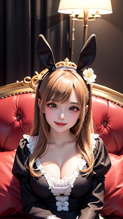 (8K、4K、Top image quality、hight resolution:1.2)、(Masteristic、realisitic、photoRealstic:1.37)、1girl in、Solo 1.2、maid clothes Navel Ejection Battle Maid beauitful face、Eye lashes、nase、shiny lip、(finely eye、see the beholder、light skinned、de pele branca:1.5)、fine complexion、The upper part of the body、
Colossal tits、Colossal tits,,,
、blonde hair、A pink-haired、Rabbit ears
young、 Panty Close-up 1.0