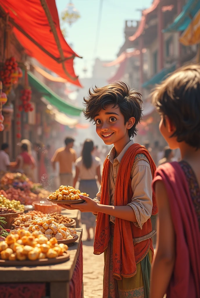 A muslim boy selling biryani shop asim biryani Indian