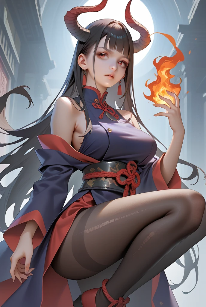 masterpiece、top-quality、(the Extremely Detailed CG Unity 8K Wallpapers)、(top-quality)、(The best illustrations)、(Best Shadows)、Female sexy ghost、A dark-haired、Ahoge、braid ponytail、Very gigantic-breasts、Big fire on dark background、Japan Graveyard、Muscle Beauty、Muscular beauty、kindly smile、illustratio:Junji Ito Touch