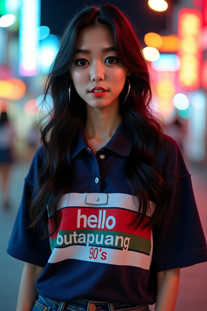 girl snapshot、Portrait、film、It looks like it.、City of night、T-shirt、shorts