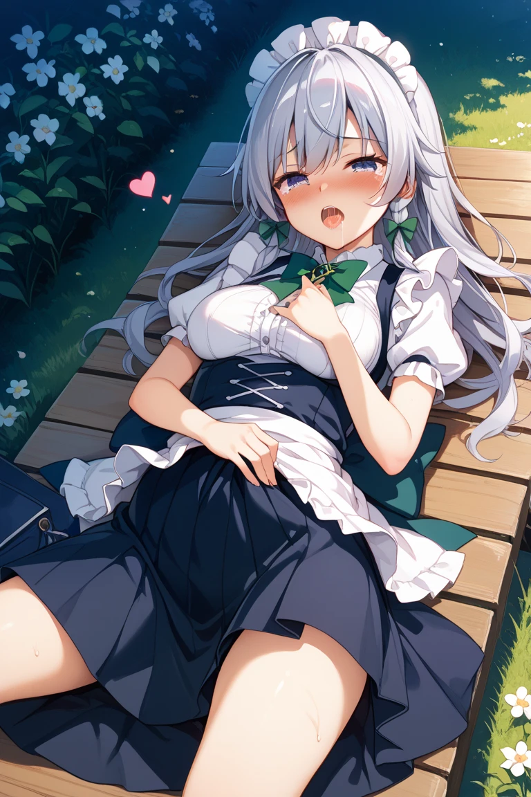masterpiece, best quality, {{partially unbuttoned}}, loli, kawaii, long hair, ahoge, beautiful detailed eyes, aqua eyes, eyeball, heart in eye, cat_ears, nose blush , shy, blush, endured_face, medium breasts, bare legs, no legwear, naughty_face, excited, crying with eyes open, tai, soaked,wet clothes,bra visible through clothes,see-through serafuku,unbuttoned clothes,Skirt lift,lying on back,missionary position,