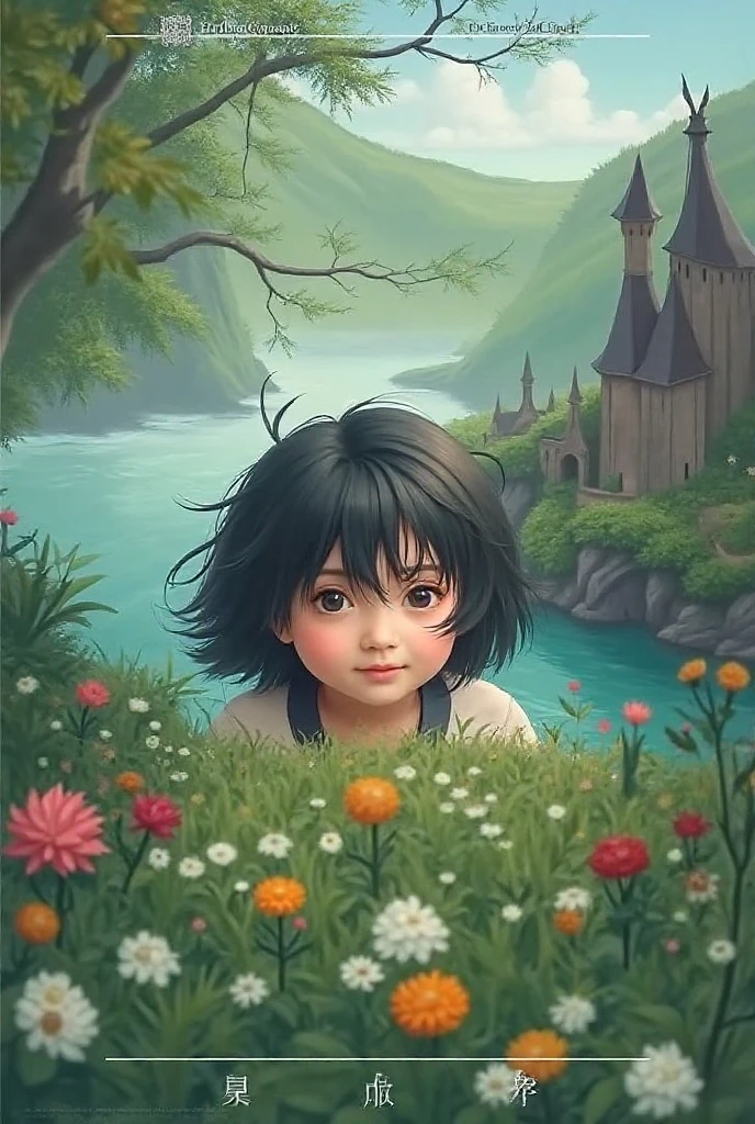 "Create images for a children's book of A Magical Adventure! Draw an enchanting scene with smiling children exploring a world of vibrant and magical colors. Include fun elements like fantastic beasts and imaginary landscapes that depict different emotions." --auto