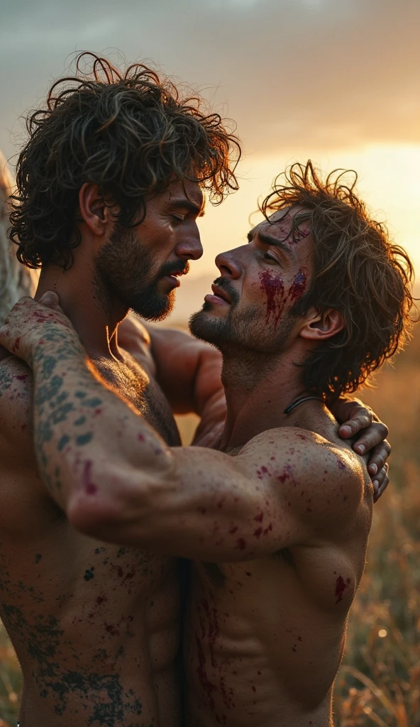 Breakback Mountain, the western United States, Lying on the grass, !!!Lying on the grass, !!!the complex relationship between love and sex between two men, Heath Ledger, Jack Glenho, working on the farm, handsome, cowboysexy triangle thongs, more details, background scattering 1.8 HD 8k real photos! Sex. Chest muscles! Chest hair! tattoo. white hair Smoke, movie feeling! Movie lights! Award-winning poster Ambiguous and teasing Western cowboy dress up。Close-up multi-angle shooting。The close-up of the protagonist!!!kissing Lying on the grass, taking a picture of God's perspective