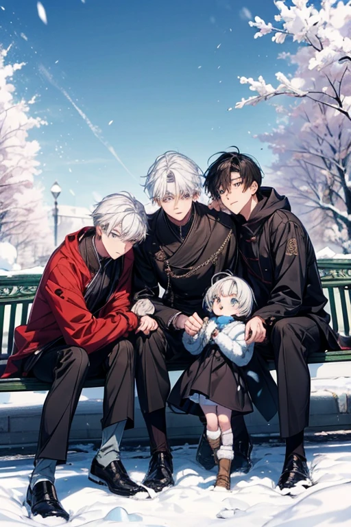 higly detailed, Clarity, 8 How-to, Duo Little Boys, 10 years old, light grey hair, shingle, green colored eyes, There is fire everywhere, 真实感, fentezi,