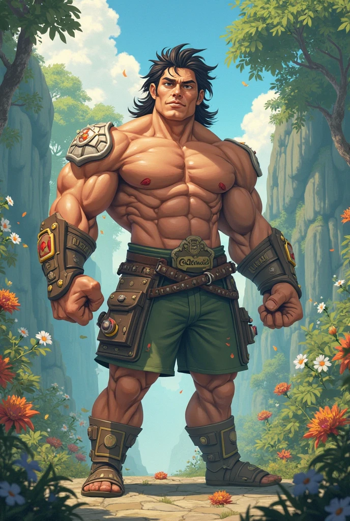 Na sombra da densa floresta, uma figura impressionante emerge. Um Oni de beleza surpreendente e encantadora. His muscular body is sculpted to perfection, displaying the formidable strength and grandeur typical of these legendary creatures.
Their skin is the color of amber, radiating a bright red hue that stands out amid the lush green of the trees and foliage around it. Seus olhos, de um intenso tom carmim, reveal an intriguing expression, mixing the aura of mystery of a supernatural being with a touch of fascination.
Os chifres vermelhos do Oni, proeminentes em sua testa, se curvam graciosamente para cima, adding a majestic touch to your appearance. The tips of the horns glow like rubies in the sunlight filtered through the treetops.
Oni is shirtless, allowing your powerful and well-defined muscles to be on display. His back and arms reveal an intricate body art, with geometric patterns and symbols that seem to echo a mystical and ancestral heritage.
in her hands, He wields a vivid red sword., combinando com seus chifres e ressaltando sua aura ardente. The blade of the spaghetti appears to be made of an enigmatic material, reflecting a light of its own that increases the magnetism of the Oni.
Enquanto ele se posiciona na clareira da floresta, uma pose ousada e sensual, His posture looks like a perfect dance between strength and grace. His slightly tense muscles reveal an impressive control over his powerful body, destacando a harmonia de seu ser.
The golden light of the sun filtering through the trees creates a magical setting around the Oni, enhancing its beauty and magnetism. The air is impregnated with a mysterious and enchanting atmosphere, inviting the imagination to lose itself in the mesmerizing presence of this extraordinary being.