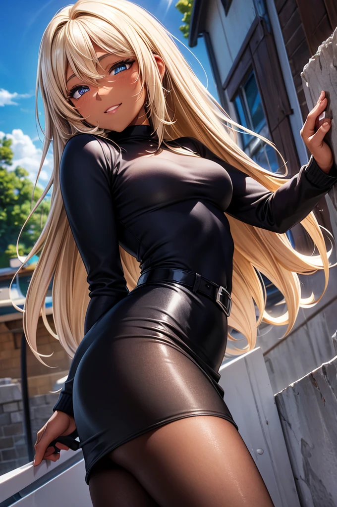 NSFW, (girl),（（optimal quality））， （（Masterpiece））， （A detailed： 1.4），face red，perspire The ultimate masterpiece,(fidelity:1.2),(sexy),(Huge chest), Open crotch, Open legs, (Smooth: 1.1), (Cutes: 0.9), (shiny: 1.1),, red lips, cute girl,  anime, cute pose, super small translucent lace lingerie,g string mini thong, (big breast), big ass, detailed lines, 8k image, no blur, perfect realistic nipples, sexy closed smile, erotic, super small sexy armor,detailed  realistic vagina, michievous smile, hottest girl in the world, dominant gestures, super small short dress, top of a building, tights, blonde, cutest girl on earth, micro super small bra, light blue, gantz like suit, blue eyes, half naked