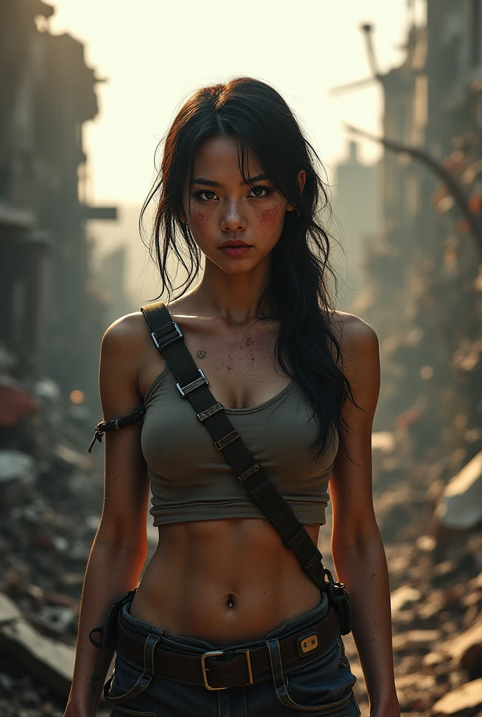 Age 27 Asian Girl is in war zone. she has exhausted and lose control but her body is still wild 