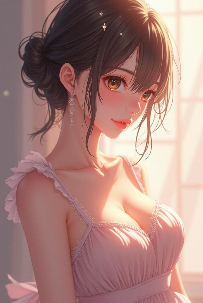(((masterpiece))),(((High resolution)))、(((8K quality)))、(((perfect face)))、(((Korean beauty))), 30 years old, ((camisole)), panty, plump, look at the camera, ((high resolution face)), ((top quality eyes)), ((detailed texture))