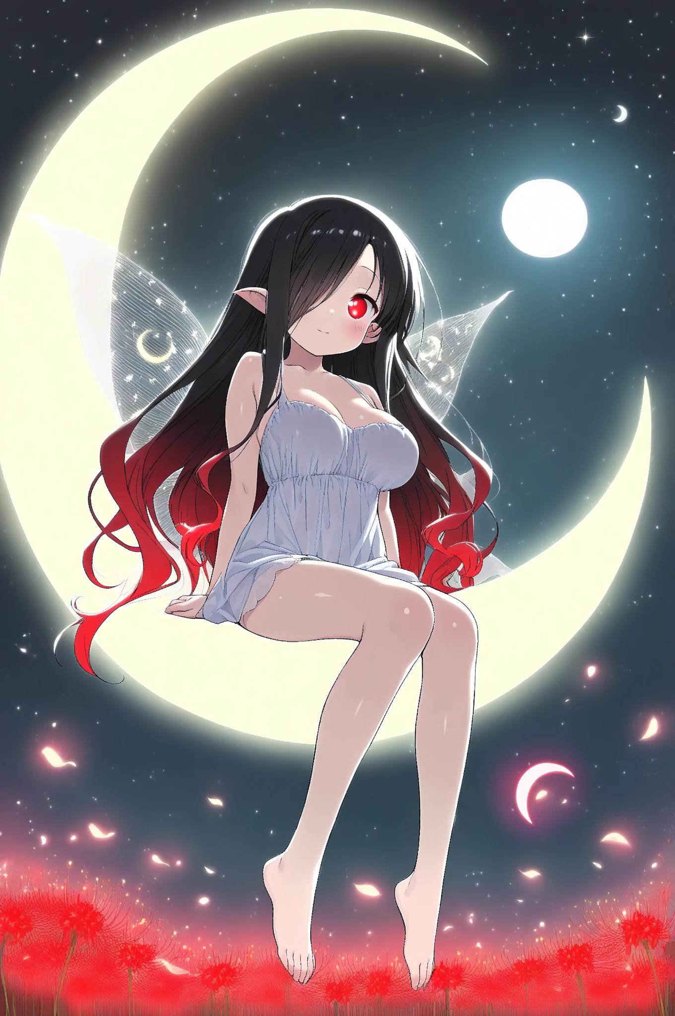 Devilgirl, best quality, masterpiece, detailed background, highly detailed, intricate, detailed face, long eyelashes, detailed eyes, hbulge, (standing:1.1), (small breasts:1.1), (pitch black background:1.3), (one girl:1.2), (1girl:1.1), (solo:1.4), (black eyes:1.3), (black choker:1.1), (light smile:1.1), (half-closed eyes:1.2), (empty eyes:1.2), <lora:beautifuleyeslikeness_halfBody:0.4>, <lora:DEVILGIRL-04:0.8>, <lora:ChelodoyStyle-V1R1-Fixed-8:0.8>, <lora:hbulge4:0.6>