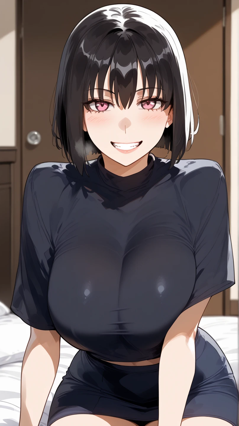 Busty actress threatened by a prank show plan to lift her clothes and show her nipples、Huge areola、impatience、Troubled expression、cry、Good body