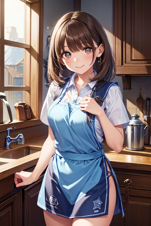 Elementary school daughter who likes her mother with huge breasts