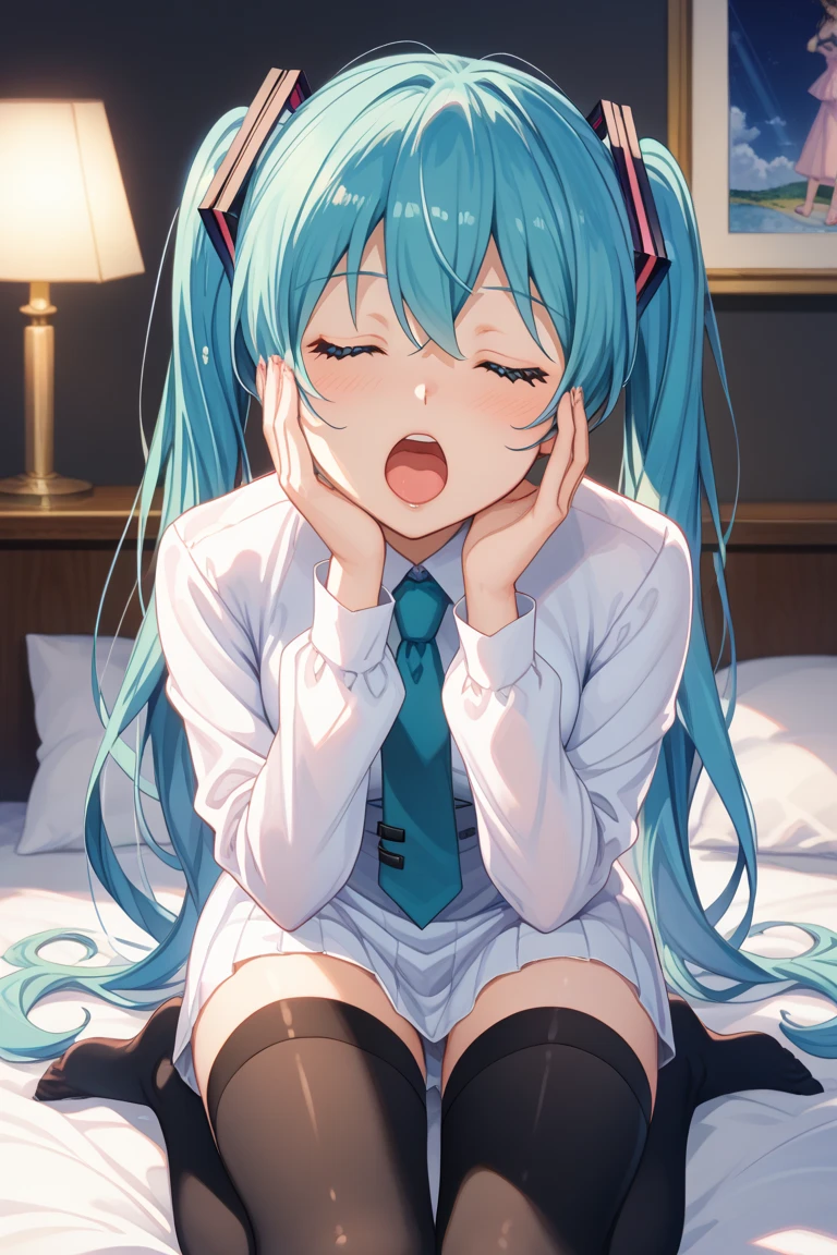 Masterpiece、Hatsune Miku、fucked silly、orgasm、heavy breathing、trembling、missionary 、masturbation、straddling、love juice、