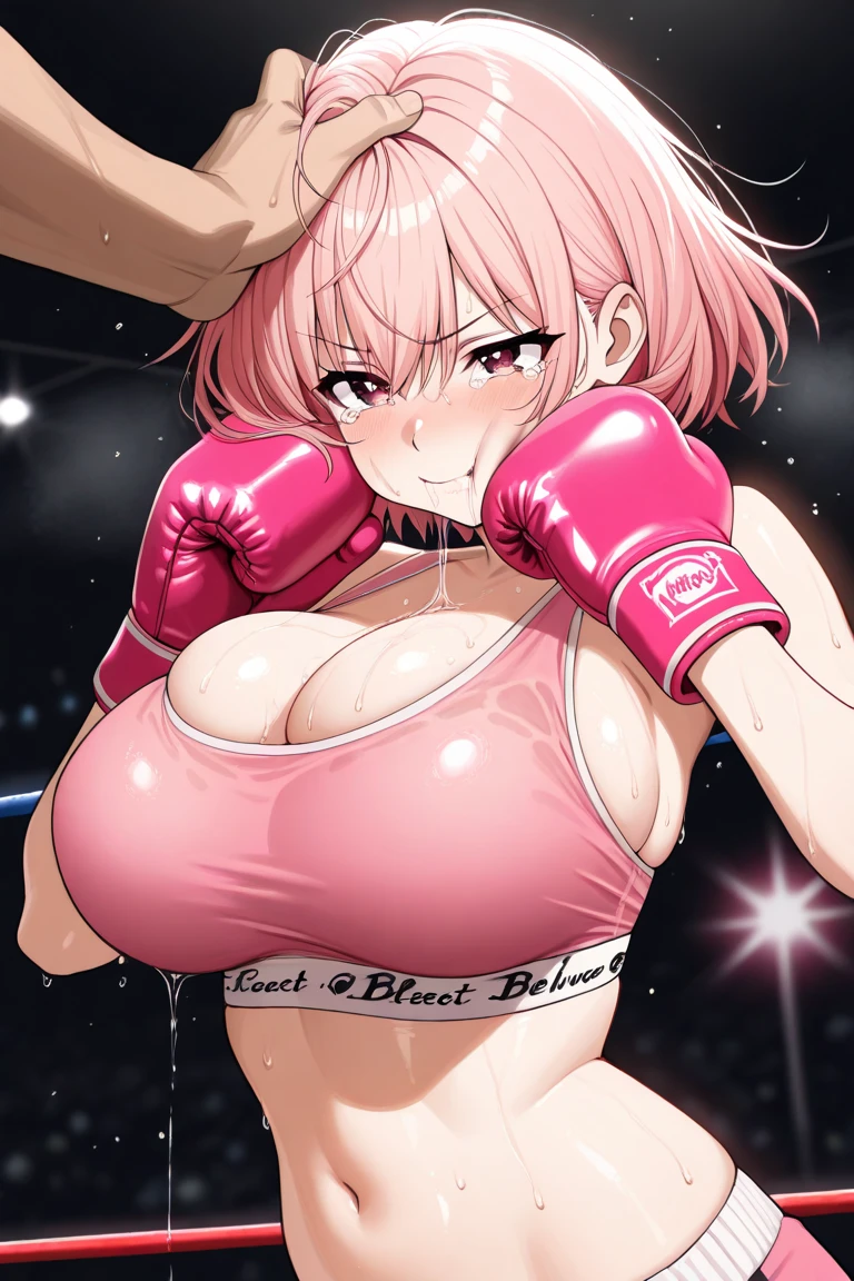 masterpiece,top-quality,source_anime, clear face, 1girl,feldt grace,gundam 00,pink hair,ponytail,wavy hair,outside splash hair,green eyes,beauty,large breasts, perfect body,beauty,very huge breasts,narrow waist,bust size is 140cm over,sexy,soaked,seductive anime girl, oppai,biomechanical oppai,oppai proportions,Both hands are tied behind their backs and restrained,chikubi,Completely naked,not wearing clothes,naked,put both hands behind her back,zenra,shiny breasts,beautiful nipples,well-shaped breasts,Breast milk,Moaning,Sensual,Breasts I want to squeeze,Both hands are tied behind their backs and restrained,chikubi,Completely naked,not wearing clothes,naked,put both hands behind her back,zenra,shiny breasts,beautiful nipples,well-shaped breasts,Breast milk,Moaning,Sensual,Breasts I want to squeeze,Her pussy is completely visible,wrestling gear,background of wrestling ring