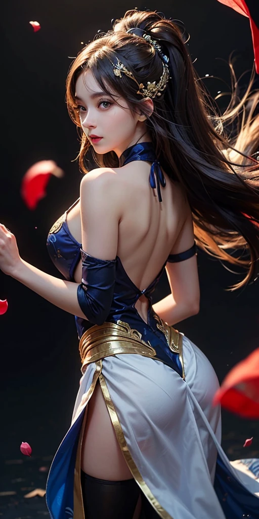 (Close-up:1.4)、(RAW photo:1.2)、(photorealistic:1.4)、(masterpiece:1.3)、(highest quality:1.4)、(Beautiful woman with perfect body:1.4)、solo、7 head and body、Depth of the bounds written、cinematic light、Lens flare、ray trace、(charming big eyes)、(beautiful double eyelids)、(beautiful and detailed face)、(beautiful lips)、intricate detail face、(Super detailed skin)、cute japanese girl、1 girl、(Very slim and slender due to muscular body:1.3)、(a big smile:1.3)、(fashion night)、dark night、(neon light sign)、(background is blurred)、(fashion street night)、beautiful earrings、bangle、Panty stocking、(pale skin)、(silk cheongsam dress:1.3)、(tight dress)、(view viewer)、(big breasts:1.3)、cleavage、Beautiful little ass、very slim、back tracking、(back shot)、(tight dress)、beautiful thighs、rimless eyewear、beautiful ponytail、