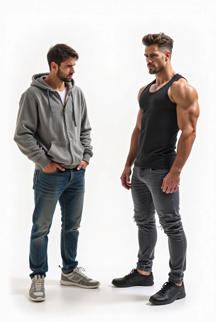 ATTENTION: (((*TWO MALES HANDSOME MAN TOGETHER*))) IN HIGH REALISTIC RAW IMAGE. Man A 41, exceptionally handsome man with light-colored eyes and short, thinning hair. He is (((dressed a pants, formal shoes, and an open, *extremely shiny black leather puffer jacket* that reveals his hairy chest and slightly prominent belly))). He is (((positioned on all fours))), with his head slightly raised as his necktie is being pulled by the domineering handsome man B. His is (((expressing deep humiliation and forced submission by the bad Man B, 32))), man with short hair, light skin, and a robust natural and hairy chest with a slightly prominent belly. He is (((wearing sports pants and sneakers, with no shirt, exposing his upper body))). Standing next to humiliating Man A, he grips the colar animal with a smug, dominant expression, (((pulling it to lift Man A’s head toward the camera))).
 ATTENTION: extremely ultra mega high ACCURATE IMAGE. High resolution, Best quality, High details, HD model, Anatomically correct, Accurate. ATTENTION: (((*TWO MALES HANDSOME MAN TOGETHER*))). Man B is treating and humiliating the Man A like an animal with violence.
