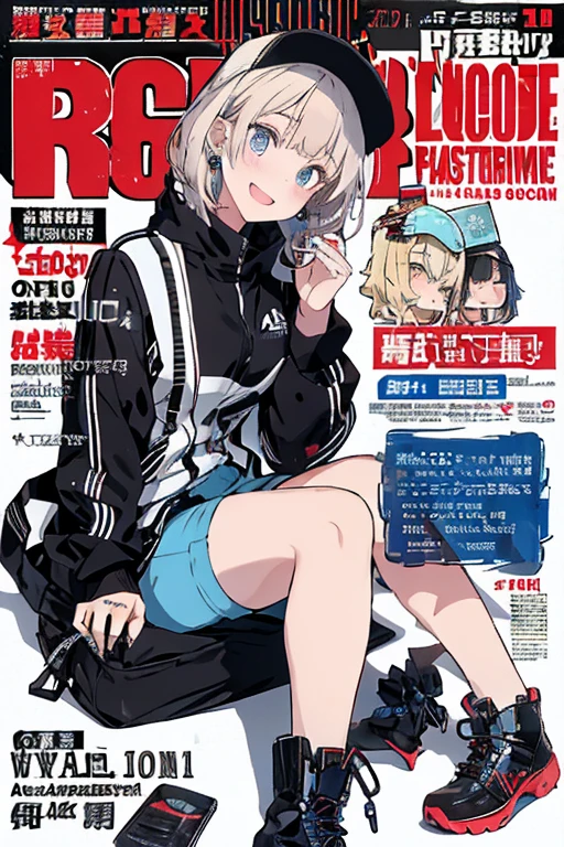 16k works,Highest quality,18-year-old,No background.White background only,whole body、Kneel,Dynamic and sexy pose, One person, Beautiful Face,, Symmetrical eyes, Perfect body, Good balance、 Perfect body、Green Hair, (Boyish short hair:1.3), Fashion magazine cover, High Fashion Brands, Big Breasts, Black clothes, Wear sunglasses