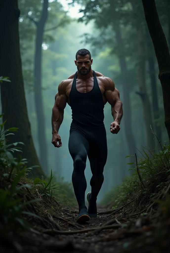 Homem musculoso cintura fina, cabelo grande e liso