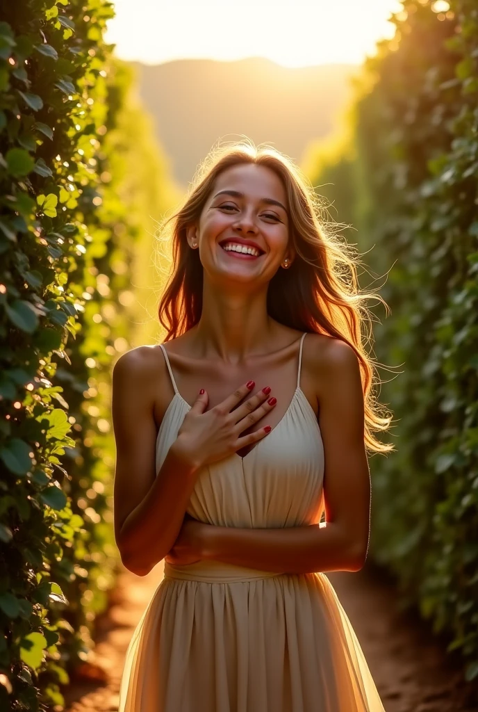Woman being tickled